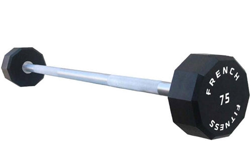 French Fitness Straight Urethane Barbell 75 lbs - Single Image