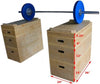 French Fitness Stackable Wood Jerk Blocks - Set of 8 Boxes (New)