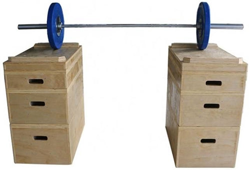 French Fitness Stackable Wood Jerk Blocks - Set of 8 Boxes (New)