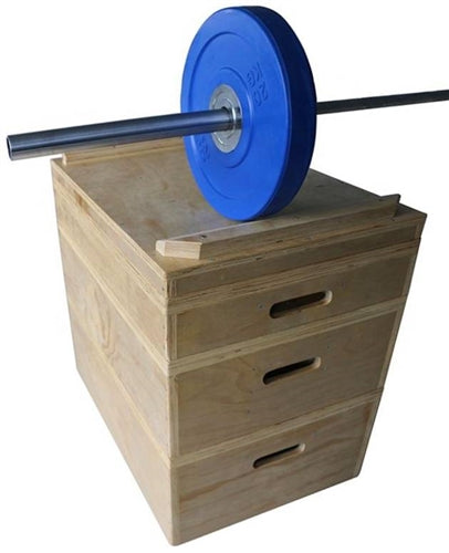 French Fitness Stackable Wood Jerk Blocks - Set of 8 Boxes (New)