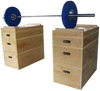 French Fitness Stackable Wood Jerk Blocks - Set of 8 Boxes (New)