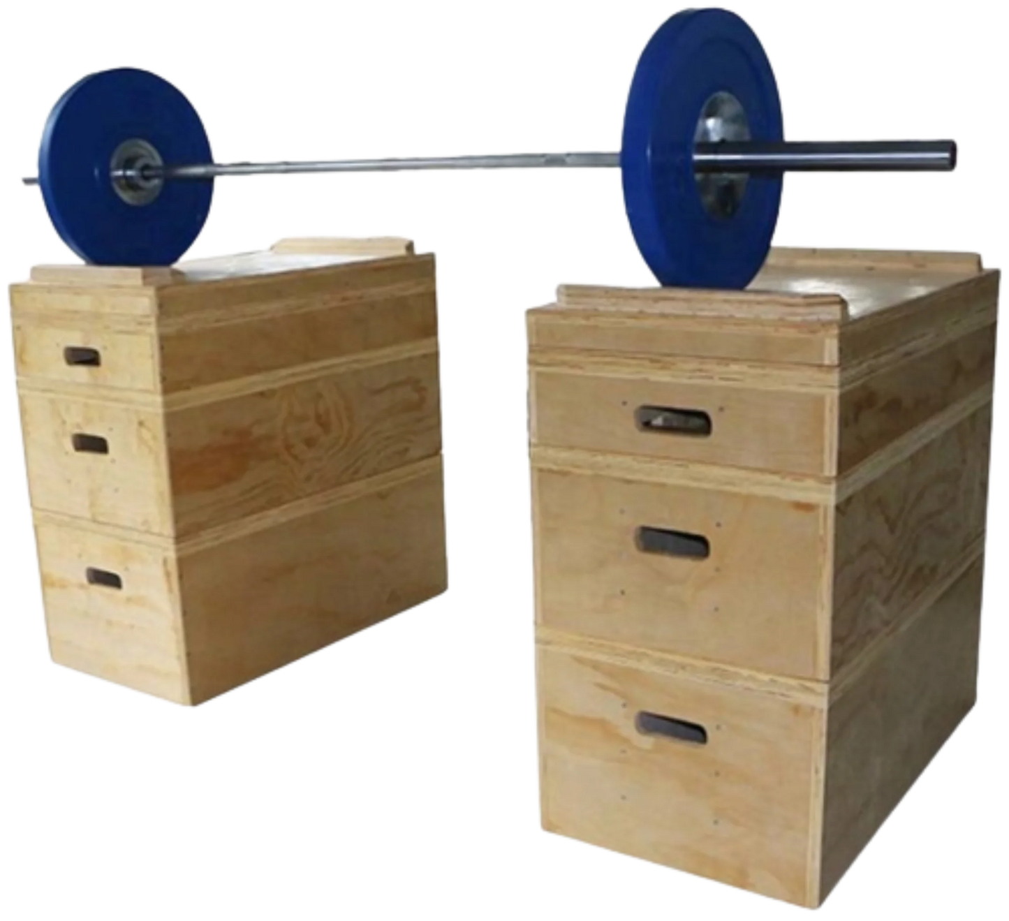 French Fitness Stackable Wood Jerk Blocks - Set of 8 Boxes (New)