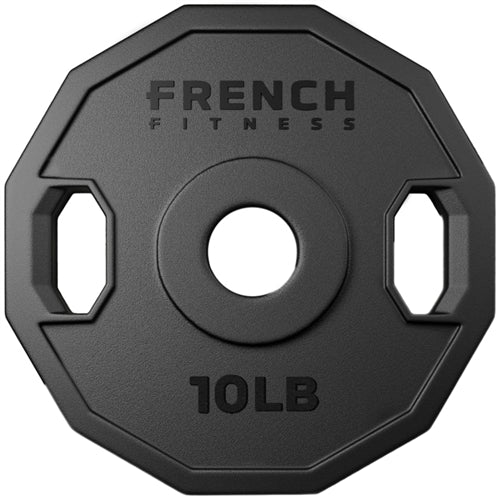 French Fitness Urethane Olympic Weight Plate V2 10 lbs Black Image