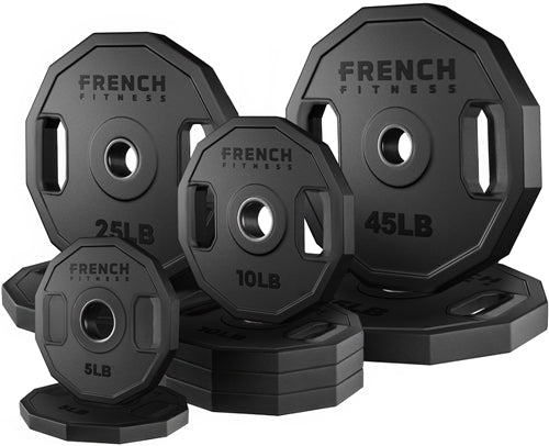 French Fitness Urethane Olympic Weight Plate V2 Set 190 lbs Image