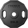 French Fitness Urethane Olympic Weight Plate V2 25 lbs Black Image