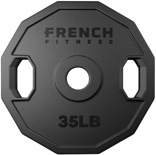 French Fitness Urethane Olympic Weight Plate V2 35 lbs Black Image