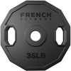 French Fitness Urethane Olympic Weight Plate V2 35 lbs Black Image