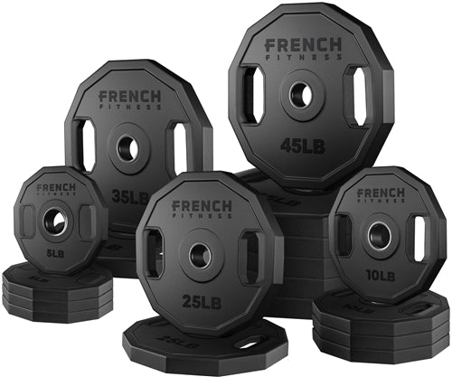 French Fitness Urethane Olympic Weight Plate V2 Set 450 lbs Image