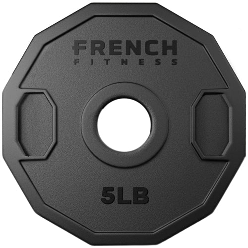 French Fitness Urethane Olympic Weight Plate V2 5 lbs Black Image