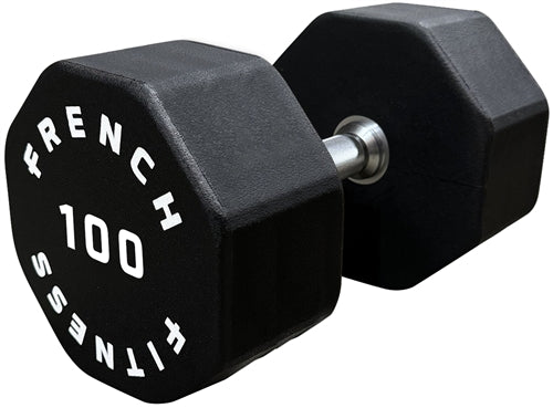 French Fitness Urethane 8 Sided Hex Dumbbell 100 lbs - Single Image