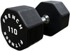 French Fitness Urethane 8 Sided Hex Dumbbell 110 lbs - Single Image