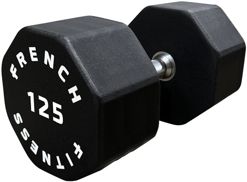 French Fitness Urethane 8 Sided Hex Dumbbell 125 lbs - Single Image