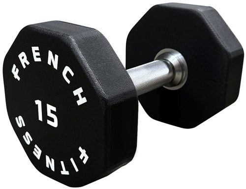 French Fitness Urethane 8 Sided Hex Dumbbell 15 lbs - Single Image