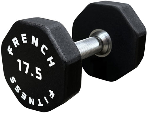 French Fitness Urethane 8 Sided Hex Dumbbell 17.5 lbs - Single Image