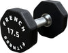 French Fitness Urethane 8 Sided Hex Dumbbell 17.5 lbs - Single (New)
