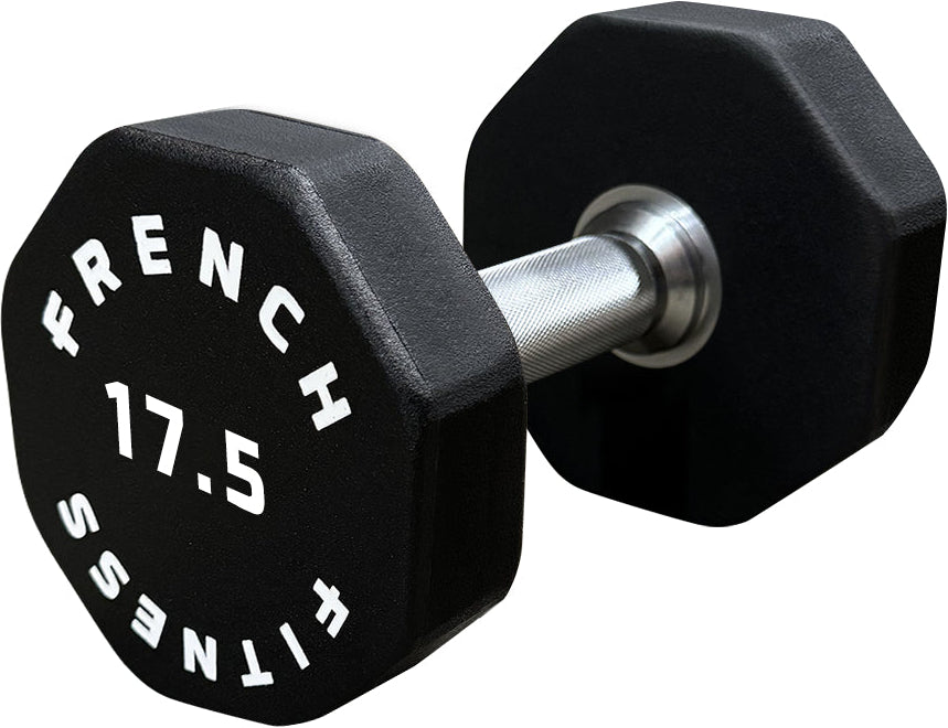 French Fitness Urethane 8 Sided Hex Dumbbell 17.5 lbs - Single (New)