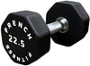 French Fitness Urethane 8 Sided Hex Dumbbell 22.5 lbs - Single Image