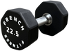 French Fitness Urethane 8 Sided Hex Dumbbell 22.5 lbs - Single (New)