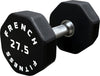 French Fitness Urethane 8 Sided Hex Dumbbell 27.5 lbs - Single (New)