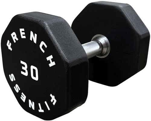 French Fitness Urethane 8 Sided Hex Dumbbell 30 lbs - Single Image