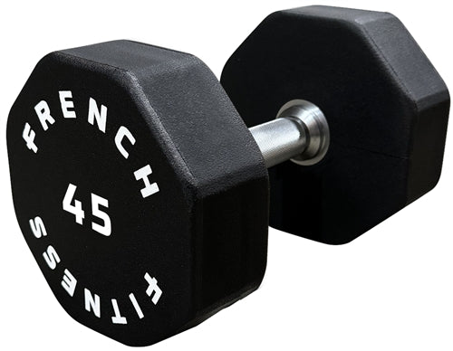 French Fitness Urethane 8 Sided Hex Dumbbell 45 bs - Single Image