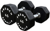 French Fitness Urethane 8 Sided Hex Dumbbell 45 lbs - Single (New)