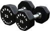 French Fitness Urethane 8 Sided Hex Dumbbell Set, 5-100 lbs (New)