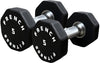 French Fitness Urethane 8 Sided Hex Dumbbell Set, 5-60 lbs (New)