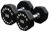 French Fitness Urethane 8 Sided Hex Dumbbell Set, 5-75 lbs (New)