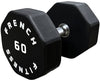 French Fitness Urethane 8 Sided Hex Dumbbell 60 lbs - Single Image