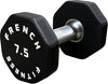French Fitness Urethane 8 Sided Hex Dumbbell 7.5 lbs - Single (New)