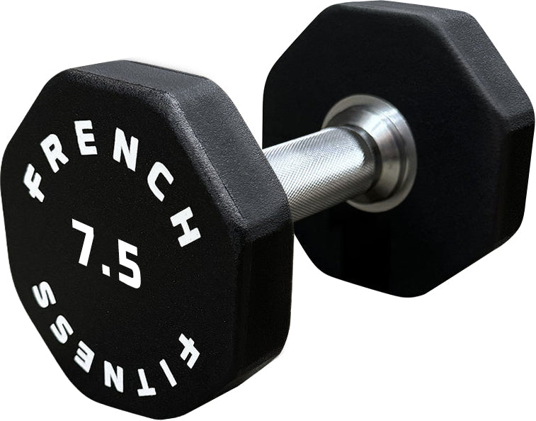 French Fitness Urethane 8 Sided Hex Dumbbell 7.5 lbs - Single (New)