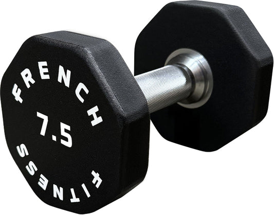 French Fitness Urethane 8 Sided Hex Dumbbell 7.5 lbs - Single (New)