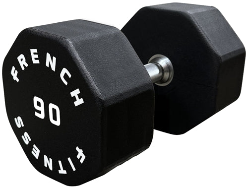 French Fitness Urethane 8 Sided Hex Dumbbell 90 lbs - Single Image