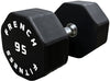 French Fitness Urethane 8 Sided Hex Dumbbell 95 lbs - Single Image