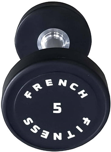 French Fitness Urethane Round Pro Style Dumbbell 5 lbs Image