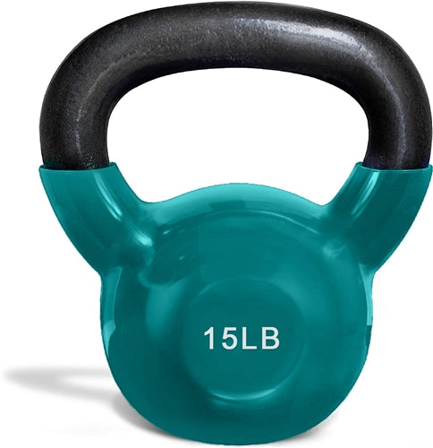 French Fitness Vinyl Kettlebell 15 lbs Image