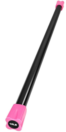 French Fitness Weighted Body Bar 15 lbs - Pink Image