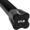 French Fitness Weighted Body Fitness Bar 21 lbs - Black (New)