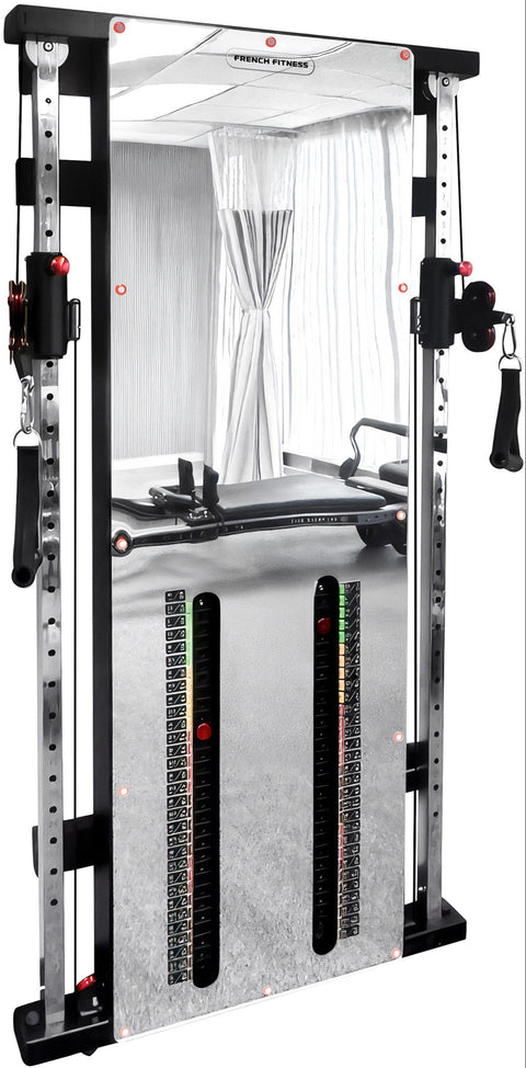 French Fitness Wall Mounted Mirror Functional Trainer (New)