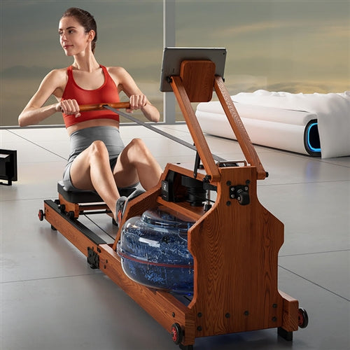 French Fitness WR80 Water Rowing Rower Machine w/Resistance (New)