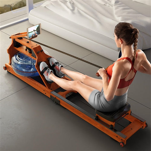 French Fitness WR80 Water Rowing Rower Machine w/Resistance (New)