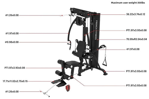 French Fitness X10 Functional Gym System (New)