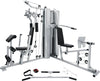 French Fitness X2 Corner Home Gym System - Silver (New)