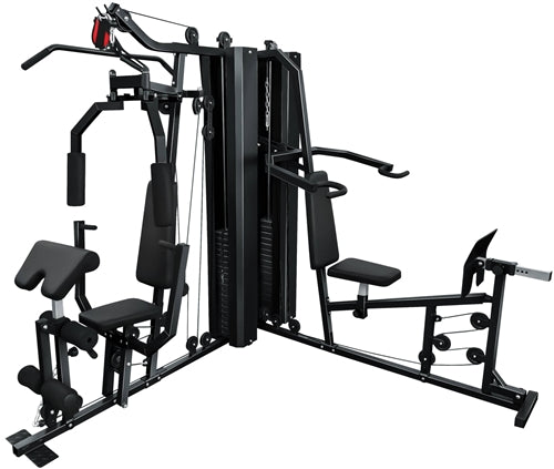 French Fitness X2 Corner Home Gym System - Black (New)