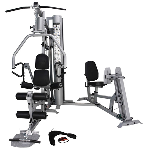 French Fitness X4 Functional Gym System w/Leg Press - Silver Image