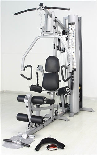 French Fitness X4 Functional Gym System w/Leg Press - Silver (New)