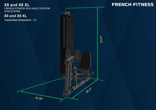 French Fitness X8-LP Leg Press - Black Attachment (New)