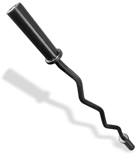 French Fitness Black 47" Olympic EZ Curl Bar (New)