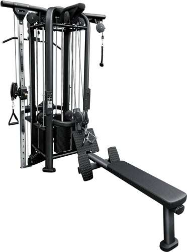 French Fitness FFB Black 4 Stack Multi Jungle Gym (New)